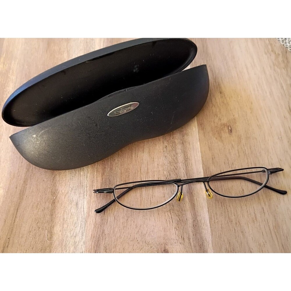 Vintage Silhouette Titanium Oval Eyeglasses Lightweight Minimal Frame w/case